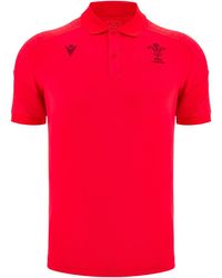 MACRON - Wales Rugby Travel Polo Shirt 2025 Adults - Lyst