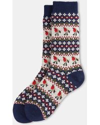 Barbour - Robin Fair Isle Socks - Lyst