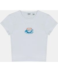 Jack Wills - Graphic Cotton Short Sleeve Crew Neck Print Crop Top - Lyst