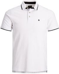 Jack & Jones - Paulos Tipped Pique Short Sleeve Polo Shirt - Lyst