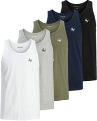 Jack & Jones - 5 Pack Vest Top - Lyst