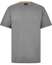 BOSS - Tales T-Shirt With Logo Patch Premium Cotton - Lyst