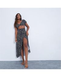I Saw It First - Polka Dot Wrap Front Maxi Skirt Co-ord - Lyst