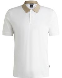 BOSS - Phillipson Cotton Short Sleeve Slim Fit Polo Shirt - Lyst