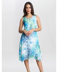 Gina Bacconi - Eliana Floral Print A-Line Dress - Lyst