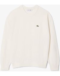 Lacoste - Cotton Knitted Crew Neck Jumper - Lyst
