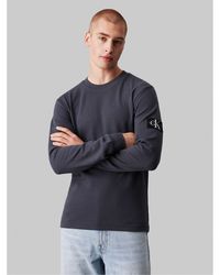 Calvin Klein - Waffle Long Sleeve Top - Lyst