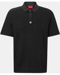 HUGO - Deabono Short Sleeve Polo Shirt With Logo Detail - Lyst