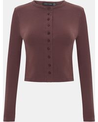 I Saw It First - Long Sleeve Rib Button Top - Lyst