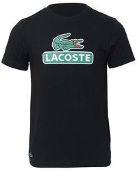 Lacoste - Sport Print Logo Breathable T-shirt - Lyst