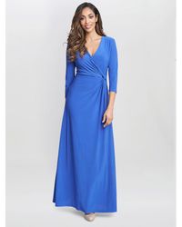 Gina Bacconi - Celine Jersey Wrap Maxi Dress - Lyst