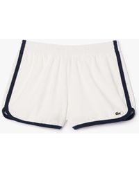 Lacoste - Cotton Terry Contrast Accent Shorts - Lyst