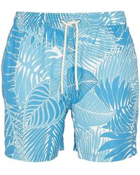Barbour - Cornwall Palm-leaf Swim Shorts - Lyst