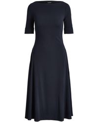 Ralph Lauren - Boat-Neck Jersey Midi Dress - Lyst