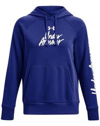 Under Armour - Womens Rival Fleece Graphic Hoodie, - Lyst