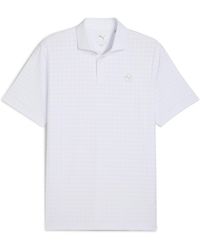 PUMA - Mattr Houndstooth Short Sleeve Performance Polo Shirt - Lyst