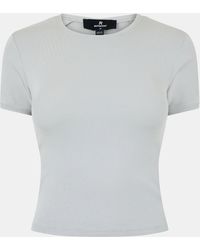 Represent - Initial Fitted Baby Tee - Lyst