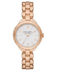 Kate Spade - Morningside Three-hand Rose Gold-tone Stainless Steel Watch - Lyst
