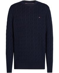 Tommy Hilfiger - Classic Cotton Cable Crew Neck - Lyst