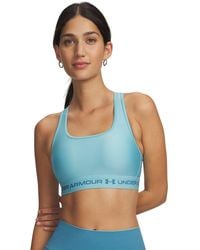 Under Armour - Crossback Mid Impact Bra Lingerie Midnight/ Xs (Us 0-2) Polyester/Elastane - Lyst