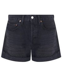 Agolde - Parker Denim Cotton Shorts - Lyst