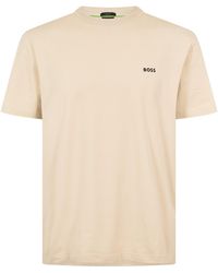 BOSS - T-Shirt With Logo Design Stretch Cotton - Lyst