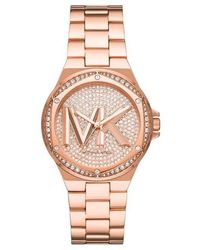 MICHAEL Michael Kors - Watches Lennox Quartz Watch With Stainless Steel Strap - Lyst