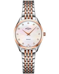 Rotary - Ladies Ultra Slim Mop Ss Bracelet Watch - Lyst