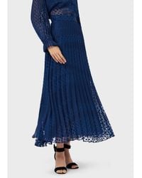 Emporio Armani - Emporio Armani Plet Maxi A-Line Skirt - Lyst