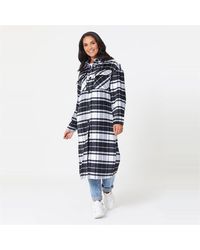 Be You - Longline Check Shacket - Lyst