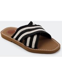 Where's That From - Woven Flat Sandals - Lyst