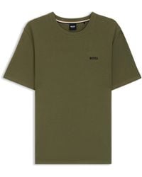 BOSS - Bodywear Waffle T-Shirt With Structured Design - Lyst