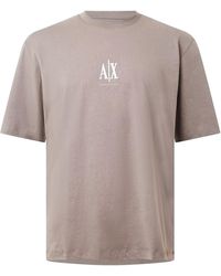 ARMANI EXCHANGE - Icon Cotton Crew-Neck Short-Sleeve Oversized-Fit T-Shirt - Lyst