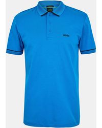 BOSS - Paule Cotton Short Sleeve Slim Fit Polo Shirt - Lyst