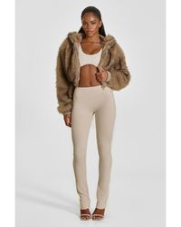 Mars the Label - Monroe Faux Fur Cropped Hooded Teddy Coat - Lyst