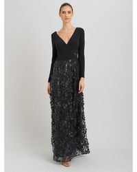 Gina Bacconi - Shauna 3D Embroidery Maxi Dress - Lyst