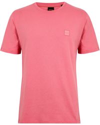 BOSS - Tales T-Shirt With Logo Patch Premium Cotton - Lyst