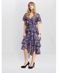 Gina Bacconi - Lottie Elastic Waist Tiered Dress - Lyst