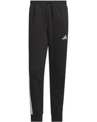 adidas - Essentials Fleece Tapered Cuff 3-Stripes Joggers - Lyst
