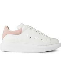 McQueen - Logo Print Leather Oversized Trainers - Lyst