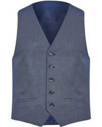 Richard James - Wilder Tailored Fit Birdseye Waistcoat - Lyst