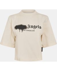 Palm Angels - Spray T Cropped Crop Top - Lyst
