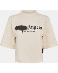 Palm Angels - Spray T Cropped Crop Top - Lyst