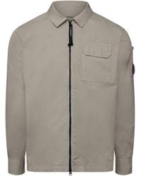 C.P. Company - Gabardine Lens Cotton Long Sleeve Overshirt - Lyst