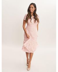 Gina Bacconi - Una Maxi Dress With Lace Sleeves - Lyst