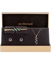 Jon Richard - Emerald Crystal Twist Drop Trio Set - Lyst