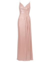 Adrianna Papell - Draped Foil Chiffon Gown - Lyst