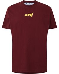 Off-White c/o Virgil Abloh - Thunder Stable Oversized T-Shirt, Oversized Fit - Lyst