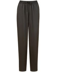 Yumi' - Satin Relaxed Wide Leg Trousers - Lyst