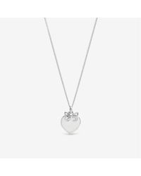 Inicio - Butterfly Charm Heart Pendant - Lyst